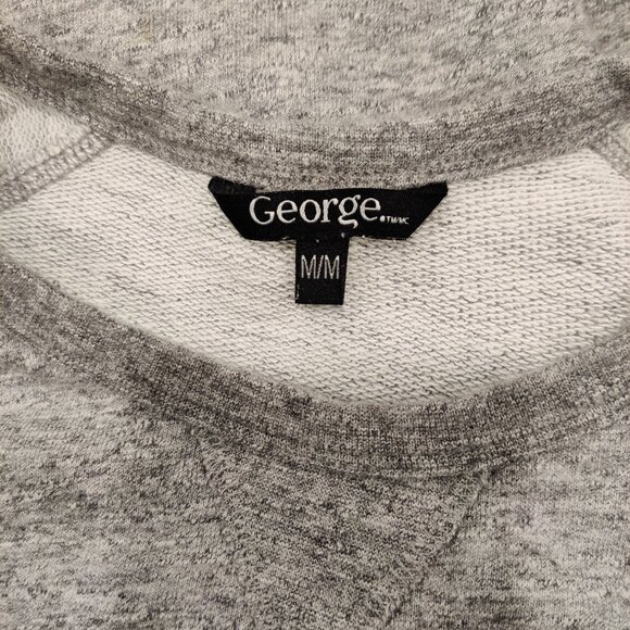 Men's Crewneck Popover Sweatshirt | Gray | George | Medium - Picture 3 of 5